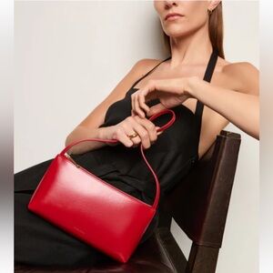 MANSUR GAVRIEL Red Made In Italy Leather Gaia Shoulder Bag SOLD OUT w/ dustbag
